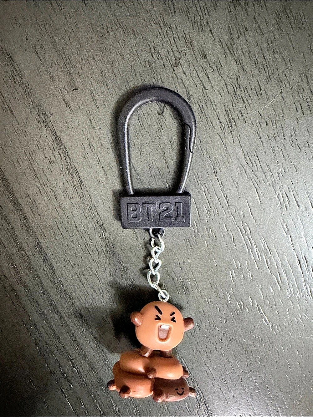 BT21 Shooky Figure Keyring Brown & Black